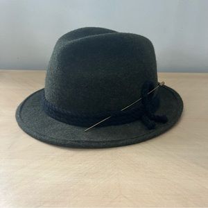 Vintage Austrian Ischler Hut Hat by Bittner Wool Felt dark green